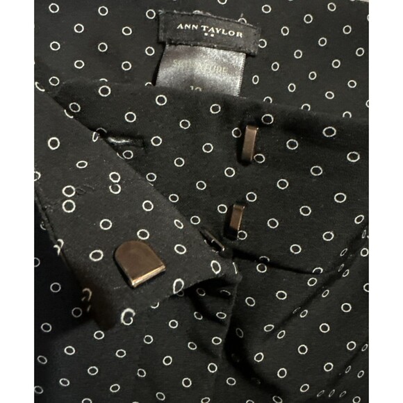 Ann Taylor Signature Women’s Pants Size 12 Crop Capri Pockets Black White Clean! - Picture 4 of 10